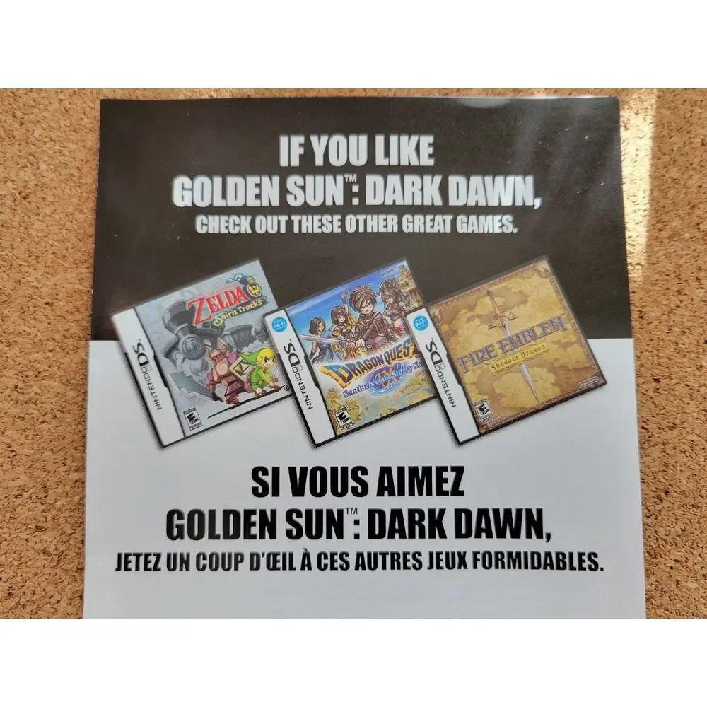Golden Sun: Dark Dawn ~ Nintendo DS Like New Condition